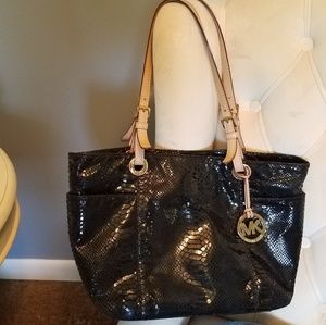 Michael Kors snake print tote
